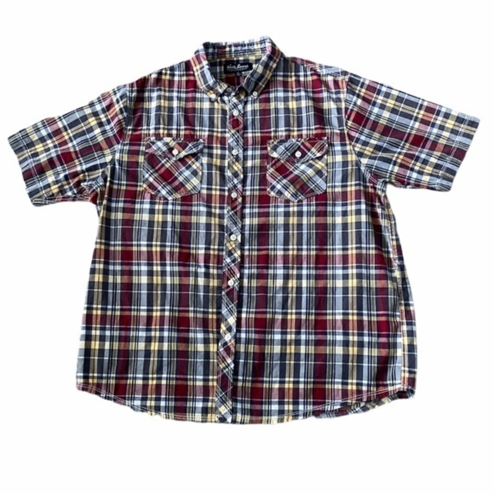 North River Outfitters Short Sleeve Plaid Shirt‎ XL